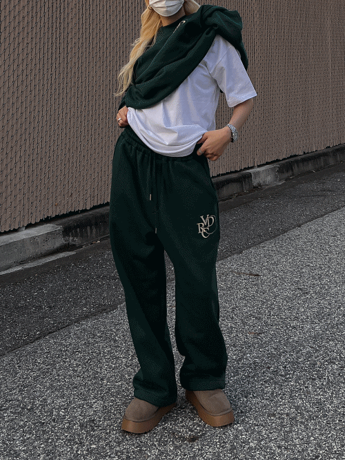 EMBROIDERY SWEAT PANTS (4color)